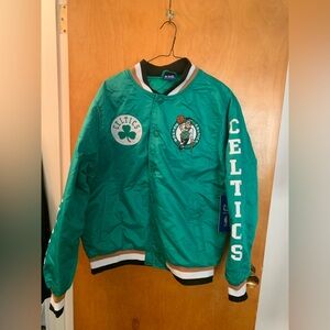 Boston Celtics Ultra Game Kelly Grey Day Bomber Jacket - Men’s Size Medium